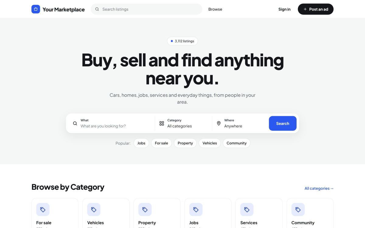 Il tuo marketplace con il tema Nova