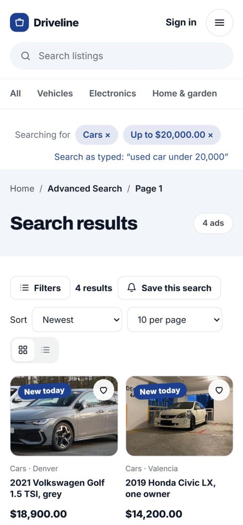 AI search on a phone
