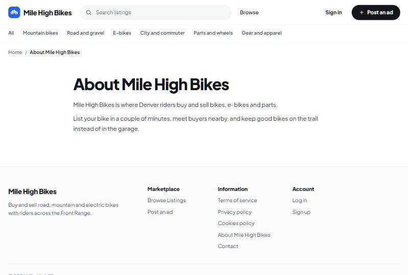 The About page the setup wrote for a new marketplace