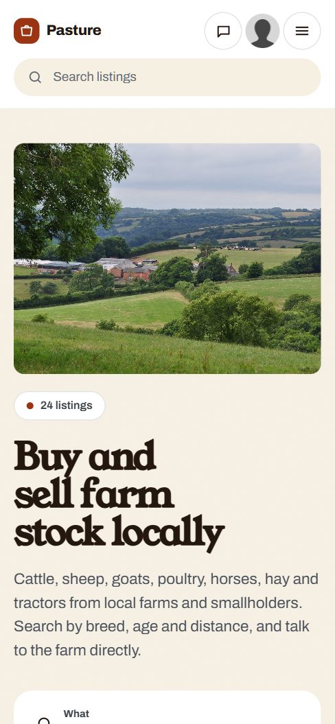 The same site on a phone