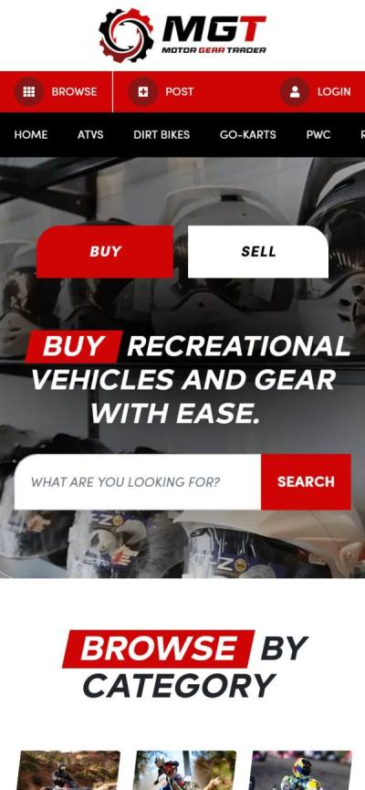 Motor Gear Trader on a phone