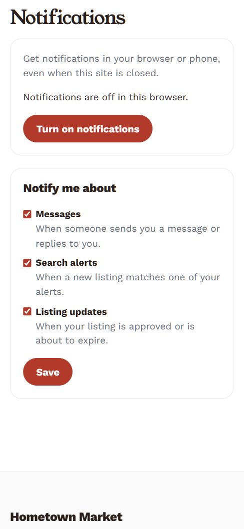 Notification settings on a phone